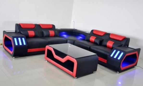 Sectional with Bluetooth speakers, Apollo