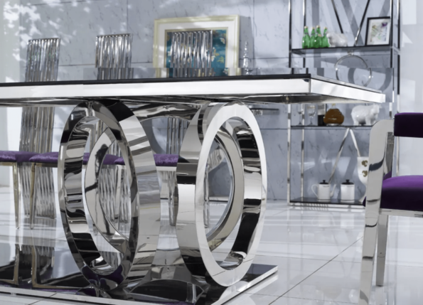 4 Ring Sculpture Design Dining Table, 4-DISC