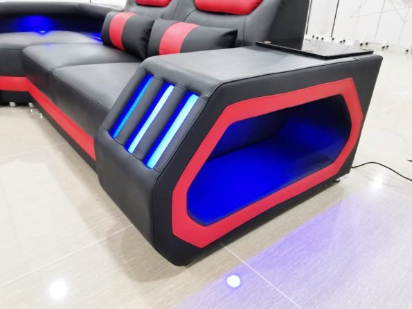 Sectional with Bluetooth speakers, Apollo