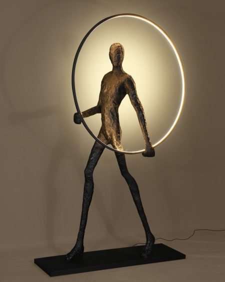 Walking LED statue light