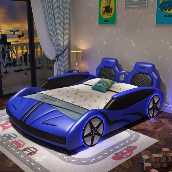 RACE CAR BED WITH LED