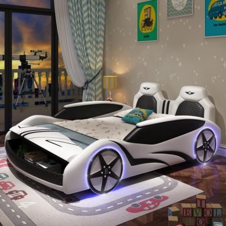 RACE CAR BED WITH LED