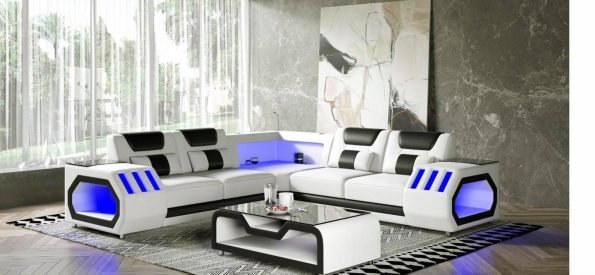 Sectional with Bluetooth speakers, Apollo