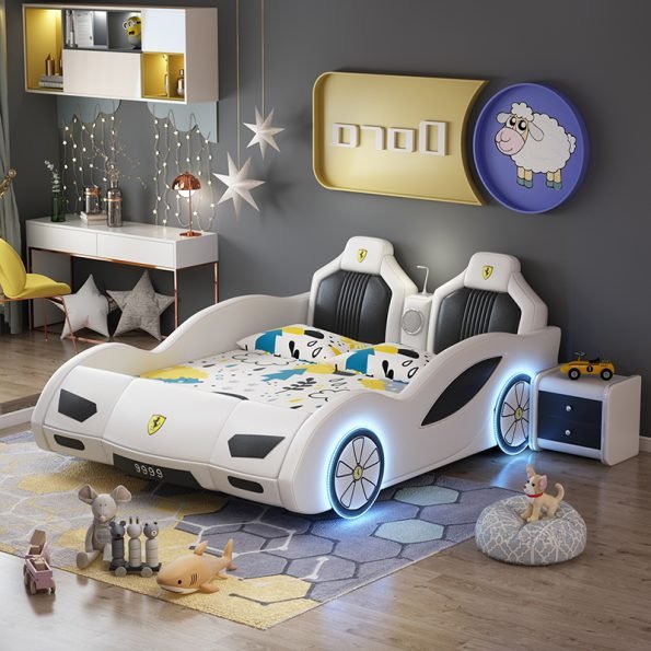 RACE CAR BED WITH LED